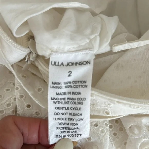 Ulla Johnson The Clarabella Maxi Eyelet Skirt Color Prestine White 100% Cotton 2